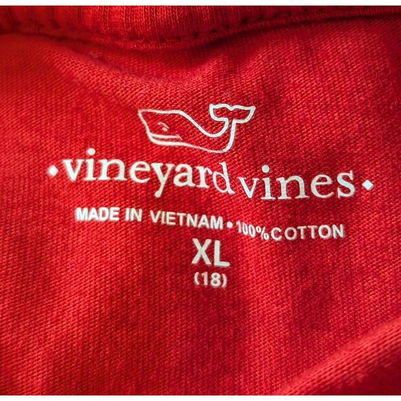 Vineyard Vines Youth Size 18 (XL) Christmas T-Shirt Whale Long Sleeve Pocket - Picture 7 of 8